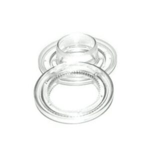 Ollado + arandela PVC Transparente 12 mm. Paq. 1000 unidades